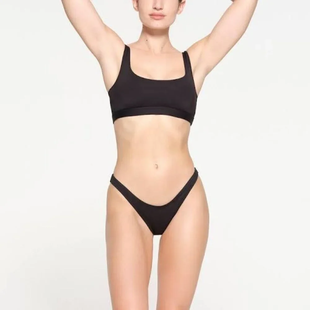 SKIMS Swim Cheeky Tanga‎ Bottoms Onyx 3X